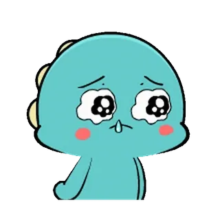 🦕 cf81ea94 cartoon, dinosaur, cute, sad, crying, kawaii telegram sticker