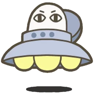 🫥 147a2166 Alieno, UFO, Spazio, Cartone animato, Creatura, Astronave telegram sticker