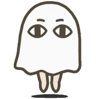 🫥 191971fe fantasma, spaventoso, carino, kawaii, cartone animato, personaggio telegram sticker