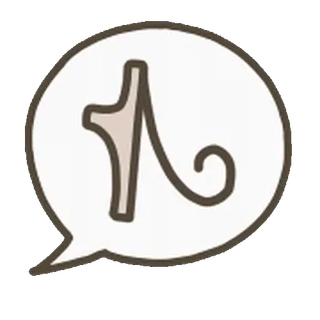 🫥 c712078b fumetto, cartone animato, simbolo, contorno, carino, messaggio telegram sticker