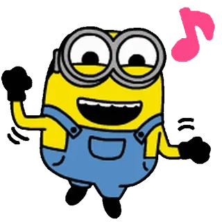 🍋 2103b2ee Minion Despicable Me minion, desenho animado, animado, personagem, música telegram sticker
