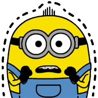 🍋 6627093b Minion Despicable Me Minion, Desenho animado, Personagem, Amarelo, Assustado telegram sticker