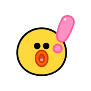 😋 58c438b3 Kreskówka, Wyraz, Zaskoczenie, Emoji, Żółty, Naklejka telegram sticker