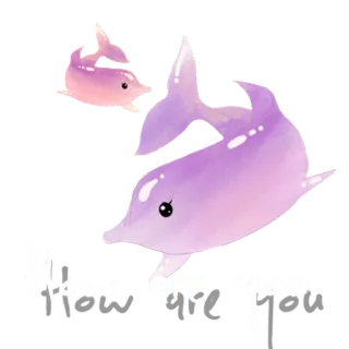 Dolphin little world telegram stickers