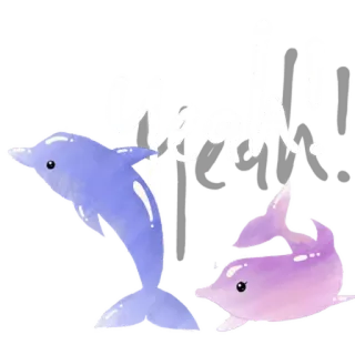 Dolphin little world telegram stickers