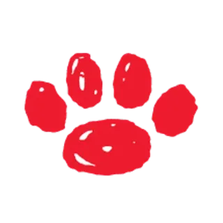 🐧 a9f31a94 animal, pata, vermelho, logotipo, impressão whatsapp sticker