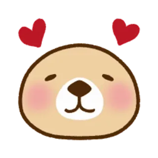 🐧 06e5dc78 orso, carino, amore, cuori, animale, cartone animato, kawaii telegram sticker