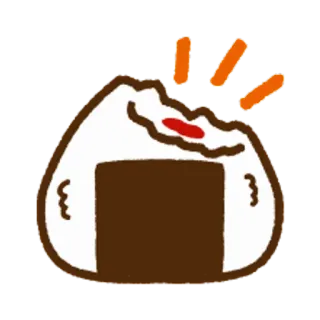 🐧 22c1849e Onigiri, Polpetta di riso, Cucina giapponese, Cibo, Kawaii, Carino, Pranzo, Snack telegram sticker