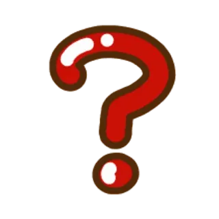 🐧 4348b121 punto interrogativo, rosso, simbolo, domanda, segno, punteggiatura telegram sticker