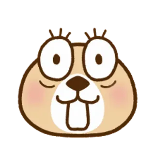 🐧 55a1cbac Cartone animato, Animale, Roditore, Adesivo, Carino, Divertente, Espressione telegram sticker
