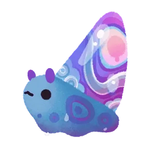 ✨ 0d9a1411 나비, 귀여운, 곤충, 보라색, 파란색 telegram sticker