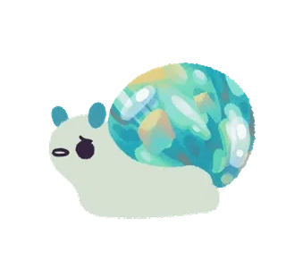 ✨ 62855710 달팽이, 동물, 귀여운, 파란색, 껍질 telegram sticker