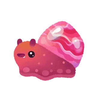 ✨ c3bd1cc5 달팽이, 귀여운, 분홍색, 동물, 게임 telegram sticker