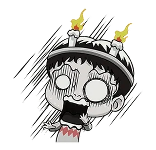 🧟 4f1689a5 动漫, 害怕, 蜡烛, 火, 卡通 telegram sticker