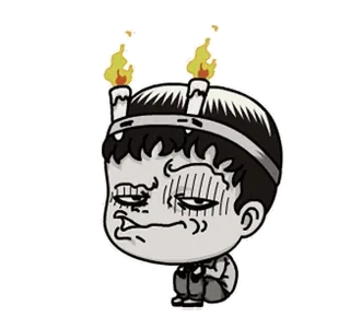 🧟‍♀ 0a877e34 страшный, свеча, хоррор, персонаж, мультфильм, жуткий telegram sticker