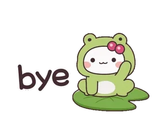 🌵 0cab700a bye 개구리, 귀여운, 만화, 안녕, 카와이 telegram sticker