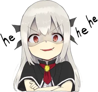 😈 48b29d04 he he he Anime, Manga, Zło, Śmiech, Kreskówka telegram sticker