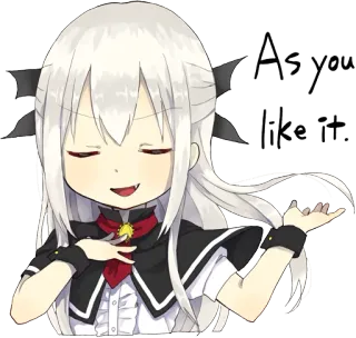 😏 63947673 As you like it. Anime, Chibi, Dziewczyna, Słodkie, Manga, Postać telegram sticker