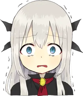 😳 9521080d Anime, Manga, Słodkie, Dziewczyna, Wyraz twarzy, Przestraszony, Zszokowany telegram sticker