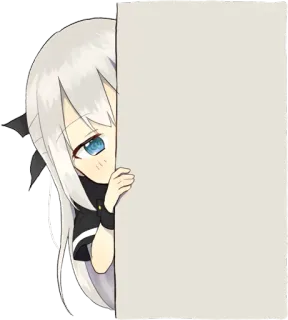👀 a6979d5a Anime, Manga, Słodkie, Dziewczyna, Postać, Naklejka, Ilustracja telegram sticker