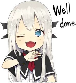 A little girl Sticker (Vampire) ENG :: @line_stickers telegram stickers