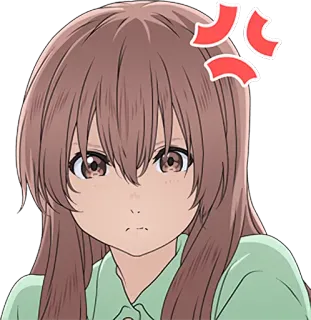 😡 34aa5e1a アニメ, 女の子, 怒り, 感情, 漫画, キャラクター telegram sticker