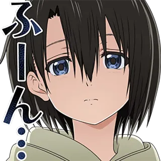 😶 a27aa956 ふーん アニメ, 女の子, 悲しい, 表情 telegram sticker