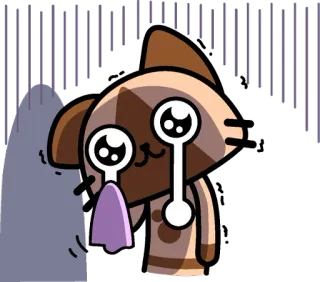 😢 4ede0f4f gatto, piangere, cartone animato, triste, lacrime, anime, personaggio telegram sticker