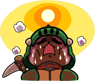 ☀️ 5df07f24 pianto, angosciato, tartaruga, casco, fantasy, cartone animato, triste, arrabbiato telegram sticker