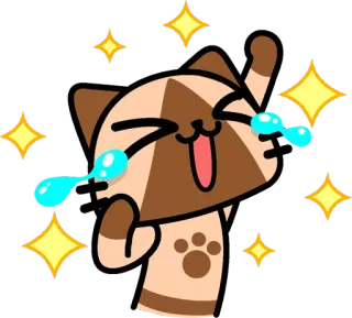 😂 d3d39638 gatto, carino, brillantini, felice, piangendo, gioioso, animato, adesivo telegram sticker