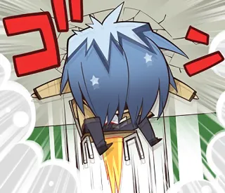 😣 ccf3190a Anime, Kartun, Chibi, Dampak, Tabrakan, Humor, Lucu, Seni digital telegram sticker