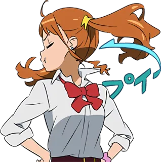 😤 cb4f0f8c ブイ Anime, Gadis, Kartun, Cemberut, Imut, Ilustrasi telegram sticker