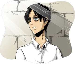 😦 319d58b1 Eren Yeager Attack on Titan Аниме, Манга, Эрен Йегер, Атака титанов telegram sticker