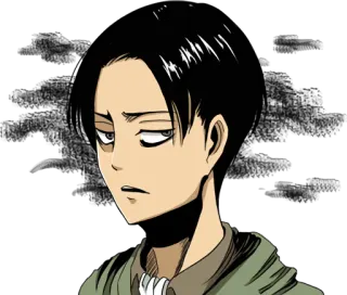 😒 5df31ef9 Levi Ackerman Attack on Titan Аниме, Манга, Персонаж, Леви, Атака титанов telegram sticker
