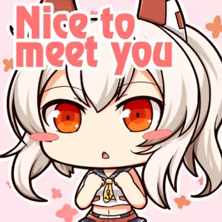 🙇‍♀️ 9d7adce5 Nice to meet you anime, fofo, saudação, kawaii, garota telegram sticker