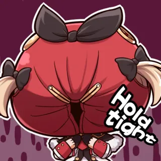 😱 d7ad5283 Hold tight fofo, desenho animado, adesivo, espere, vermelho, anime telegram sticker