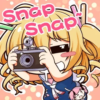 📸 e9d7c71d Snap Snap câmera, fotografia, anime, kawaii, fofo, menina telegram sticker