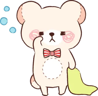 💤 39471a69 urso, fofo, desenho animado, kawaii, triste, chorando telegram sticker