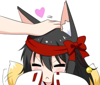 ✋ 86218f18 Anime, Niedlich, Kawaii, Streicheln, Kopf tätscheln, Cartoon telegram sticker