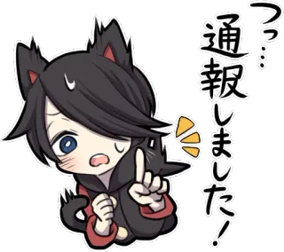 BLACK KITTEN :: @line_stickers whatsapp stickers