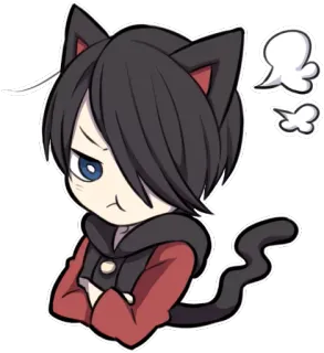 💨 72f372b2 cat, anime, angry, cartoon, sticker, emo, furry telegram sticker