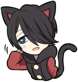 🐒 774029d7 anime, catboy, cartoon, sticker, chibi, kawaii, cute telegram sticker