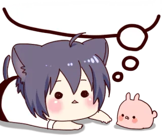 😮 4c035a87 Anime, Katze, Hase, Kawaii, Süß telegram sticker