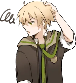 😥 490a0f7e anime, confused, questioning, cartoon, character, sticker whatsapp sticker