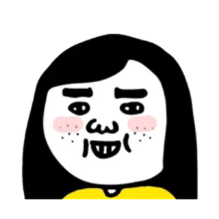 😊 68b4e2a0 만화, 캐릭터, 웃긴, 얼굴, 여자 whatsapp sticker