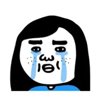 😊 6ca77bd1 울음, 슬픔, 만화, 이모티콘, 얼굴 whatsapp sticker