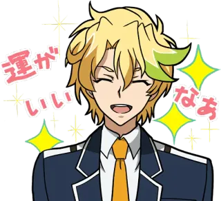 😌 0df76b37 運がいいな Anime, Manga, Personaje, Brillo, Expresión telegram sticker