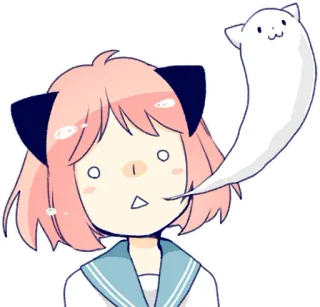 😵 bfe00b88 Anya Forger Spy x Family อนิเมะ, Spy x Family, Anya Forger, น่ารัก, แมว telegram sticker