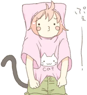 😠 c55564b6 cat แมว, น่ารัก, อนิเมะ, สติกเกอร์, การ์ตูน, สัตว์ telegram sticker