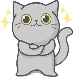 🤩 59d52584 猫, 可愛い, 動物, ステッカー, キラキラ telegram sticker